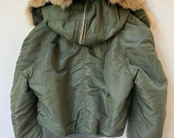Vintage 1960's USAF N-2B Flight Jacket With Coyote Lined Hood! - Etsy