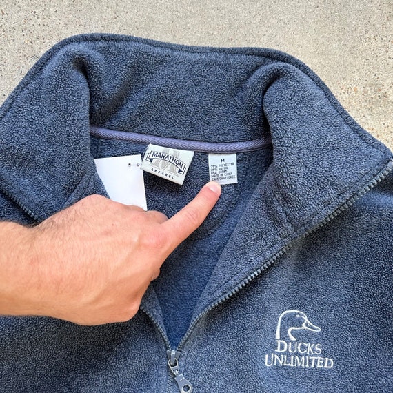 Vintage Ducks Unlimited Quarter Zip Fleece Jacket - image 3