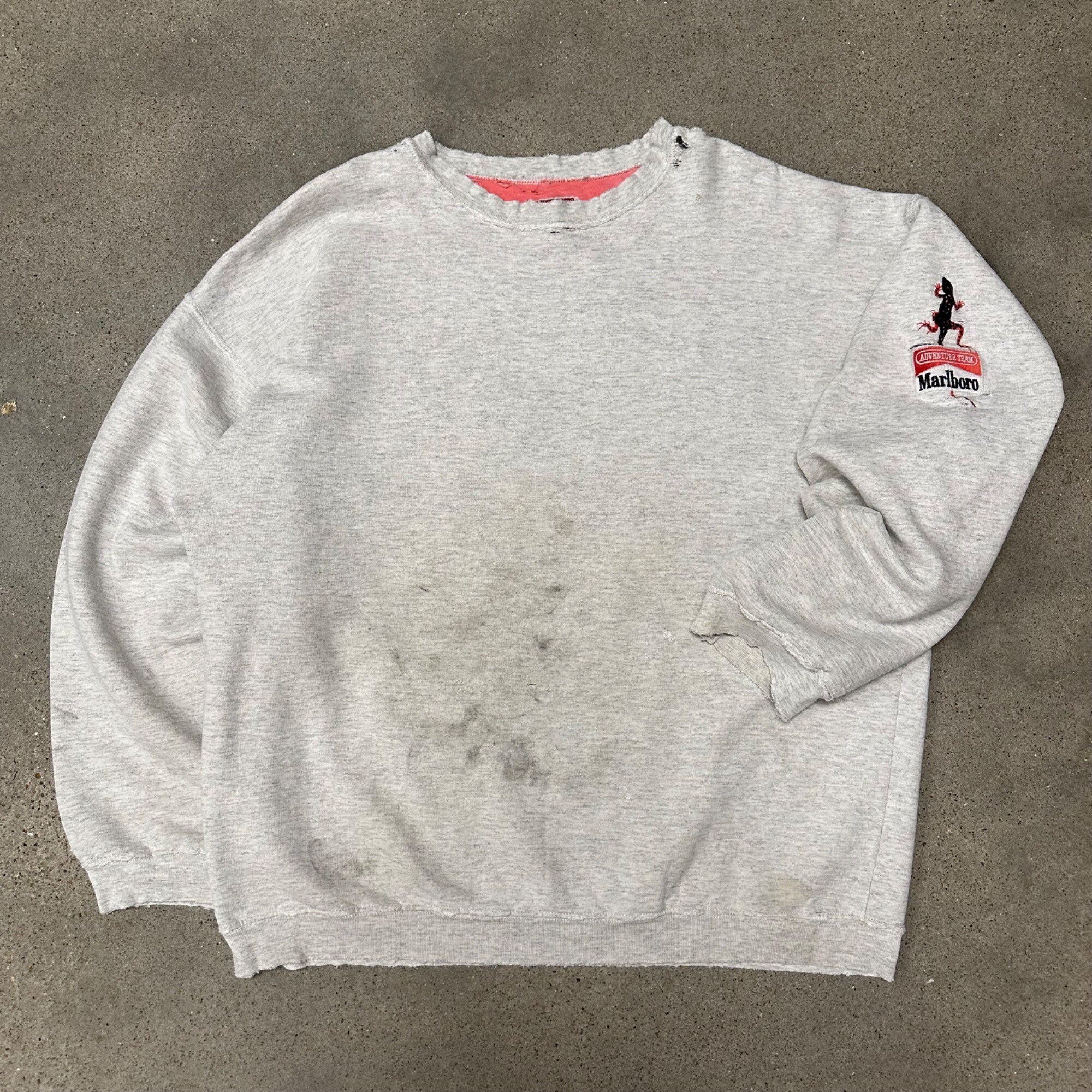 Vintage Marlboro Adventure Team Distressed Sweatshirt Etsy New Zealand