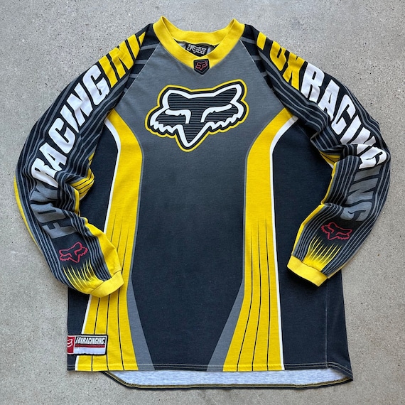 Vintage Fox Motocross Cotton Racing Jersey Shirt - image 1