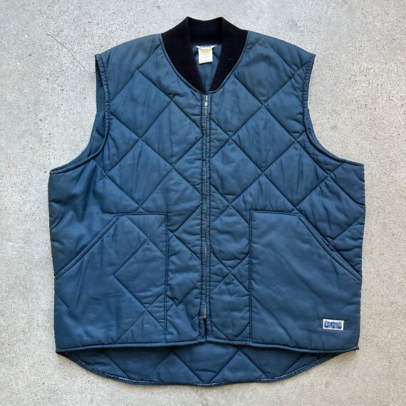 Vintage Big Smith Quilted Vest Navy