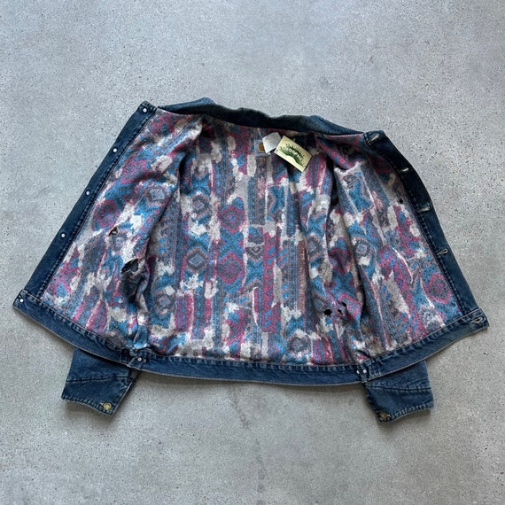 Vintage Carhartt Aztec Lined Denim Jacket - image 5