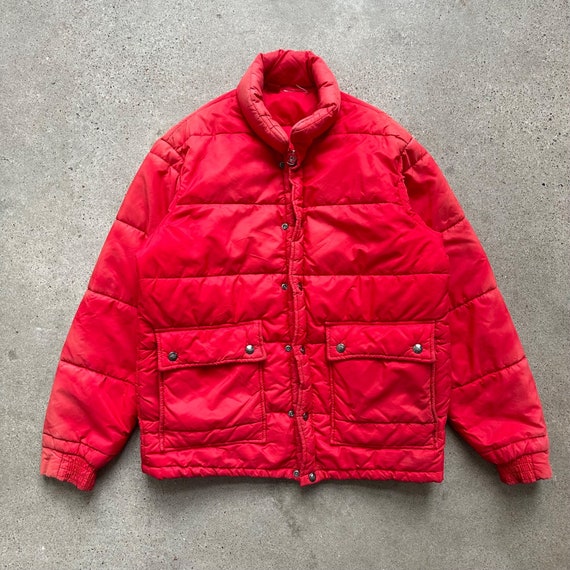 Vintage 80s/90s Dickies Puffer Jacket Red - image 1