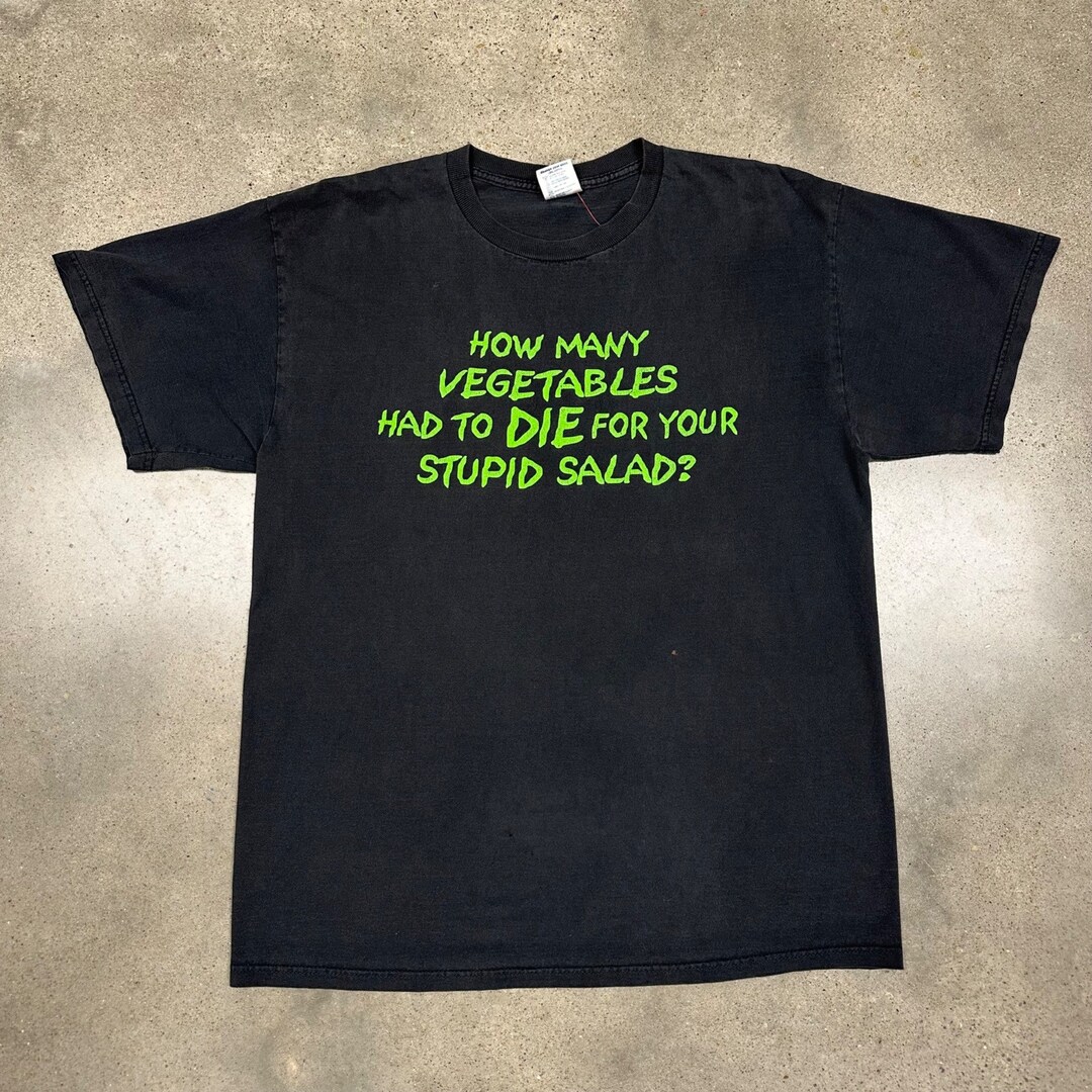 Vintage Vegetarian Satire Meat Eater Joke Shirt Etsy