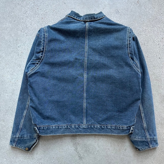 Vintage Carhartt Aztec Lined Denim Jacket - image 3