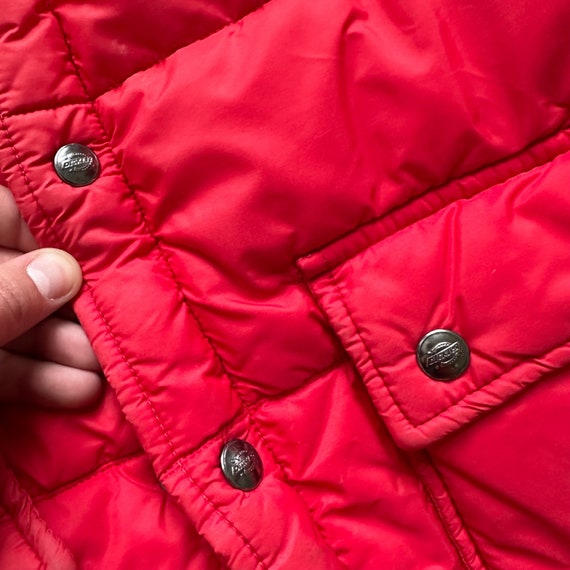 Vintage 80s/90s Dickies Puffer Jacket Red - image 4