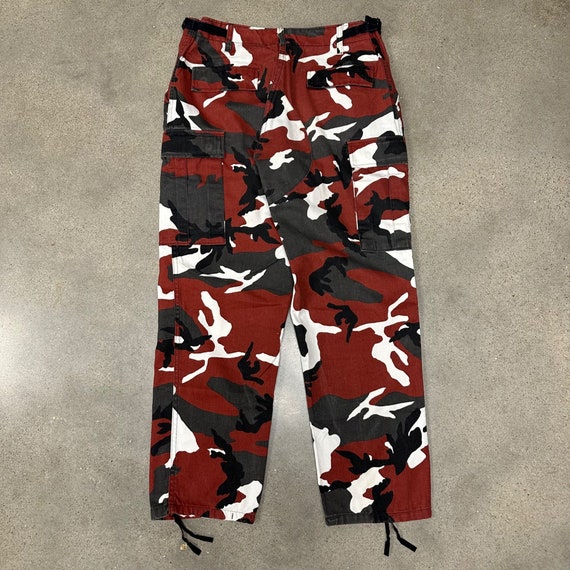 Vintage Military Red Woodland Camo Cargo Pants - image 2