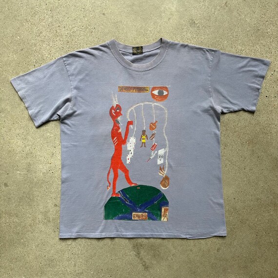 Vintage 90s Leroy Almon Devil Fishing Art Shirt