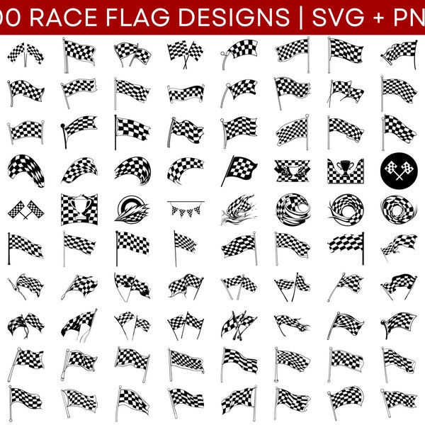 Race Flag SVG Bundle - Race Flag PNG Bundle - Race Flag Clipart - Race Flag SVG Cut Files for Cricut - Nascar Flag Svg - Racing Flag Svg