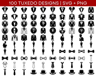 Smoking SVG Bundle - Smoking PNG Bundle - Smoking Clipart - Smoking SVG geschnitten Dateien für Cricut - Smoking SVG Png - Fliege svg - Krawatte svg - Anzug svg