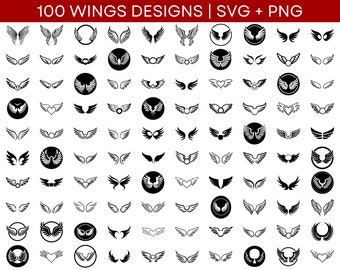 Wings SVG Bundle - Wings PNG Bundle - Wings Clipart - Wings SVG Cut Files for Cricut - Angel Wings Svg Png Bundle - Angel Wing Svg, Wing Svg