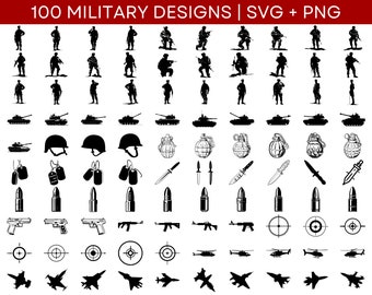 Militär SVG Bundle - Militär PNG Bundle - Militär Clipart - Militär SVG geschnitten Dateien für Cricut - Armee SVG - Soldat SVG - War Tank
