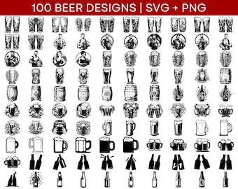 Bier SVG Bundle - Bier PNG Bundle - Bier Clipart - Bier geschnitten Dateien für Cricut - Bierkrug svg - Bierflasche svg - Bierdose svg, Bierkrüge Tassen