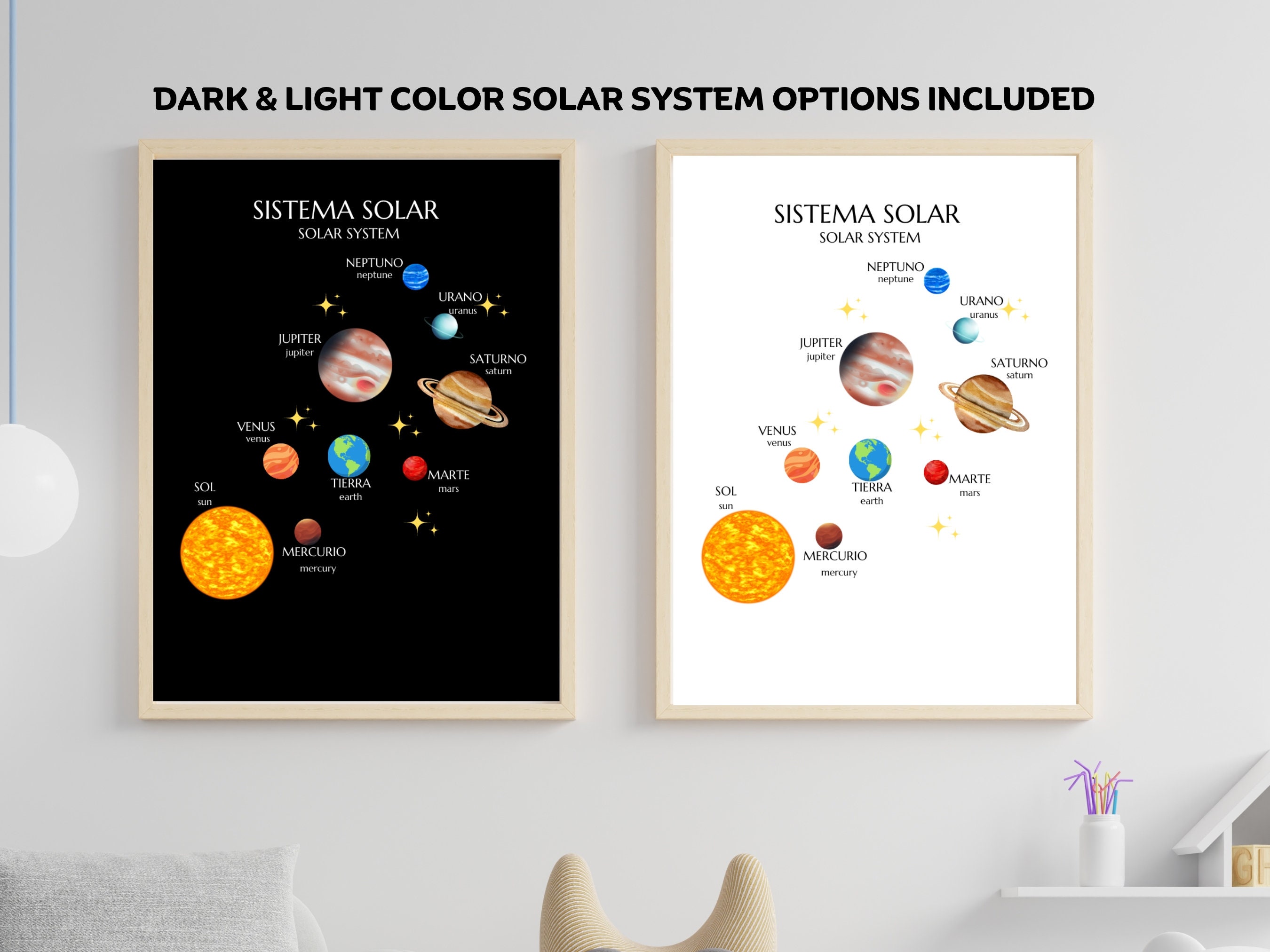 Bilingual Poster 12-pack Set spanish With English Educational Posters ...