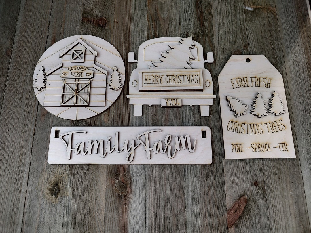 Interchangeable Tree Farm Wagon Kit Etsy