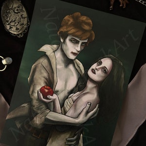 Edward & Bella | Twilight | Classic Apple | Twilight Lovers 5x7 Print | OrbeckOriginals