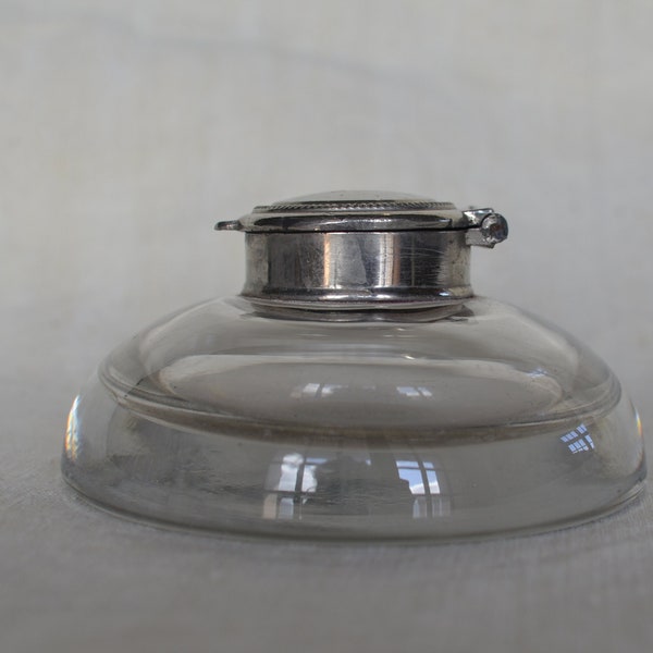 Old Glass Inkwell - Etsy