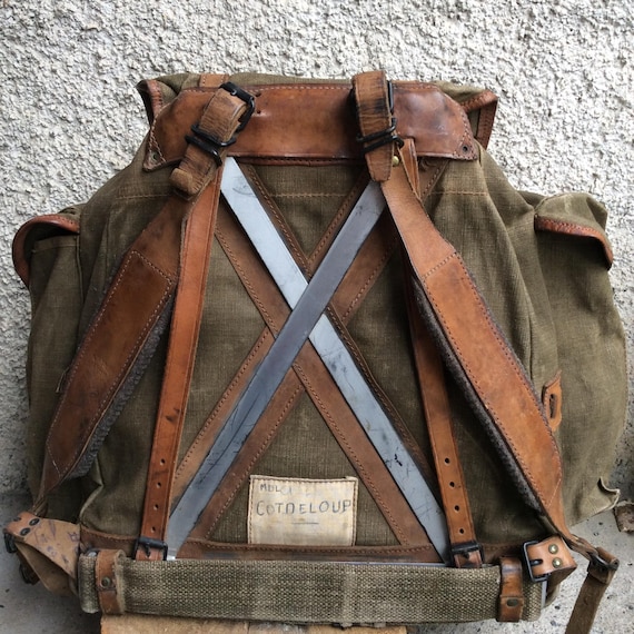 Vintage French Army Lafuma Backpack 1950s Canvas Rucksack - Etsy