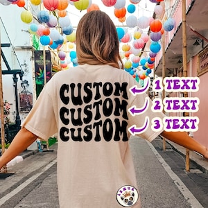 Svg apilado ondulado personalizado PNG, Svg de personalización, Svg de pedido personalizado, Svg de fuente genial, Svg de mujeres divertidas, Svg de camiseta personalizada, Svg apilado ondulado