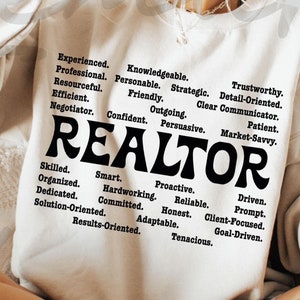 Realtor PNG Svg, Gift for Realtor, Realtor Shirt Digital File, Sublimation Clipart for DIY Printing, Real Estate Agent Typography Design