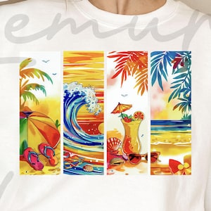 夏の風景 PNG、夏休みシャツデザイン、トロピカルビーチ、ビーチ風景昇華ファイル、夏 PNG、ビーチ PNG、サマータイム、バケーション PNG