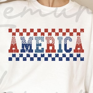 Retro Checker America Svg Png, Tendance 4 juillet, Damier Varsity America Svg, 4 juillet Amérique, 4 juillet Png, Sublimation américaine