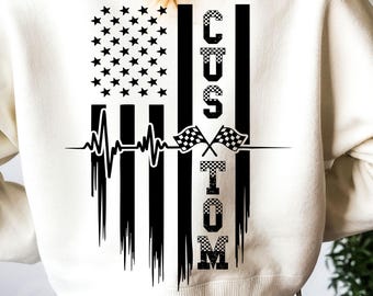 Personalized Race Day Svg Png, Custom Checkered Print Racing Flag, Race Svg, Racing Mom Sublimation, Race Flag Svg, Editable Racing Svg