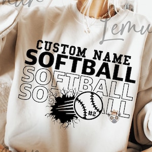 Personalized Softball PNG Svg, Custom Softball Name Svg, Custom Softball Number Svg, Softball Season, Custom Team Name, Team Logo Template