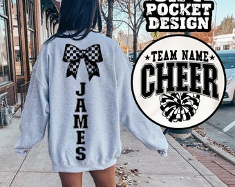 Custom Cheer Team Name PNG Svg, Cheerleading Svg, Personalized Cheerleader with Team & Name, Cheer Life, Cheer T-Shirt Svg, Cheer Mom Gift