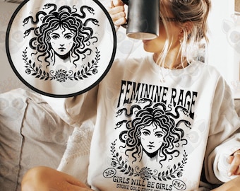 Feminine Rage Medusa Svg Png, Anti-Patriarchy Medusa, Feminist Quote, Women Rights, Pro Choice, Feminist Svg, Female Rage, Feminist Witch