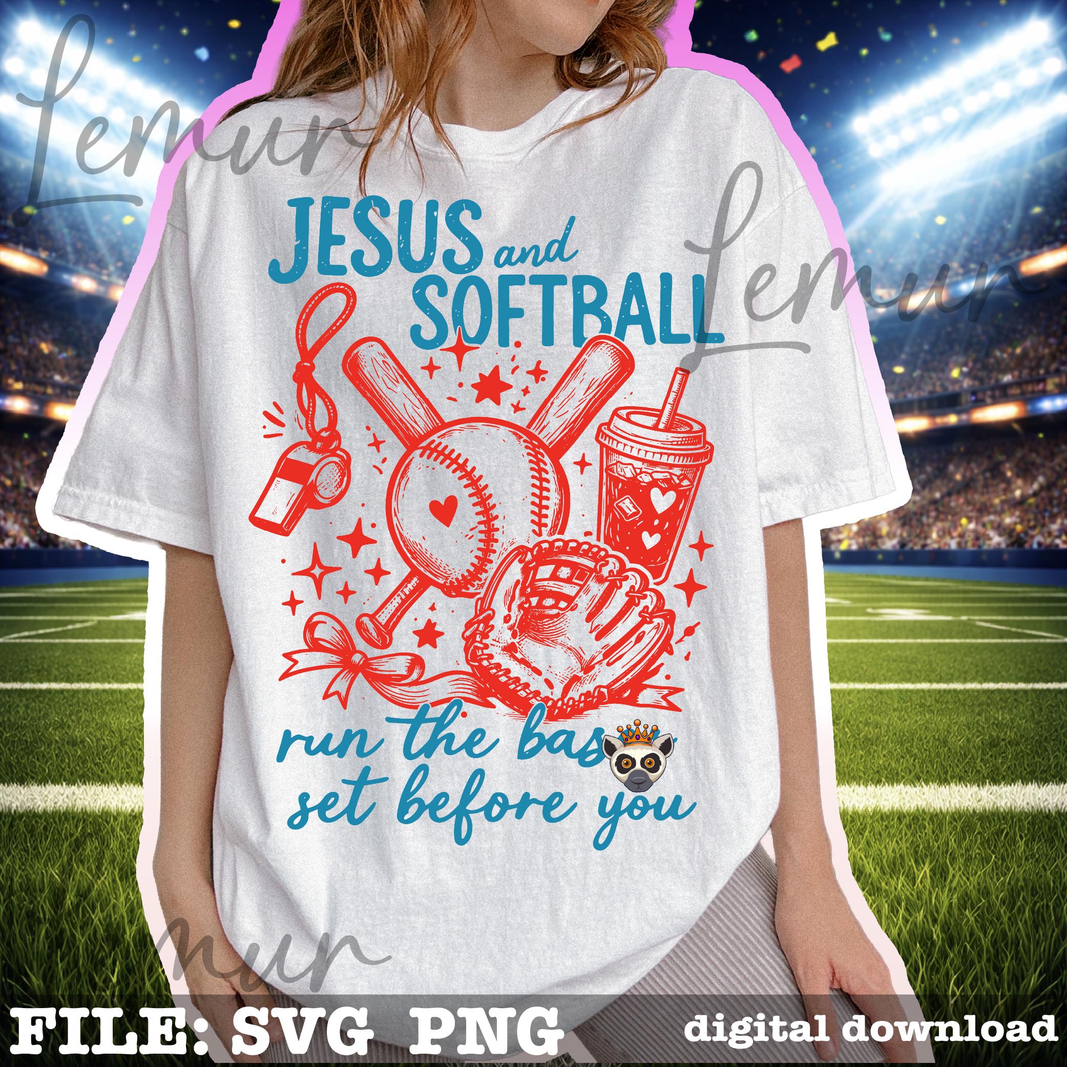 Jesus and Softball SVG PNG, Mom Life Svg, Christian Softball Shirt ...