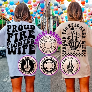 Proud Firefighter Wife Svg, Fire Wife Svg, Fire Wife Life Svg, Firefighter Wife Svg, Firefighter Svg, Women T-Shirt Svg, Wavy Stacked Svg