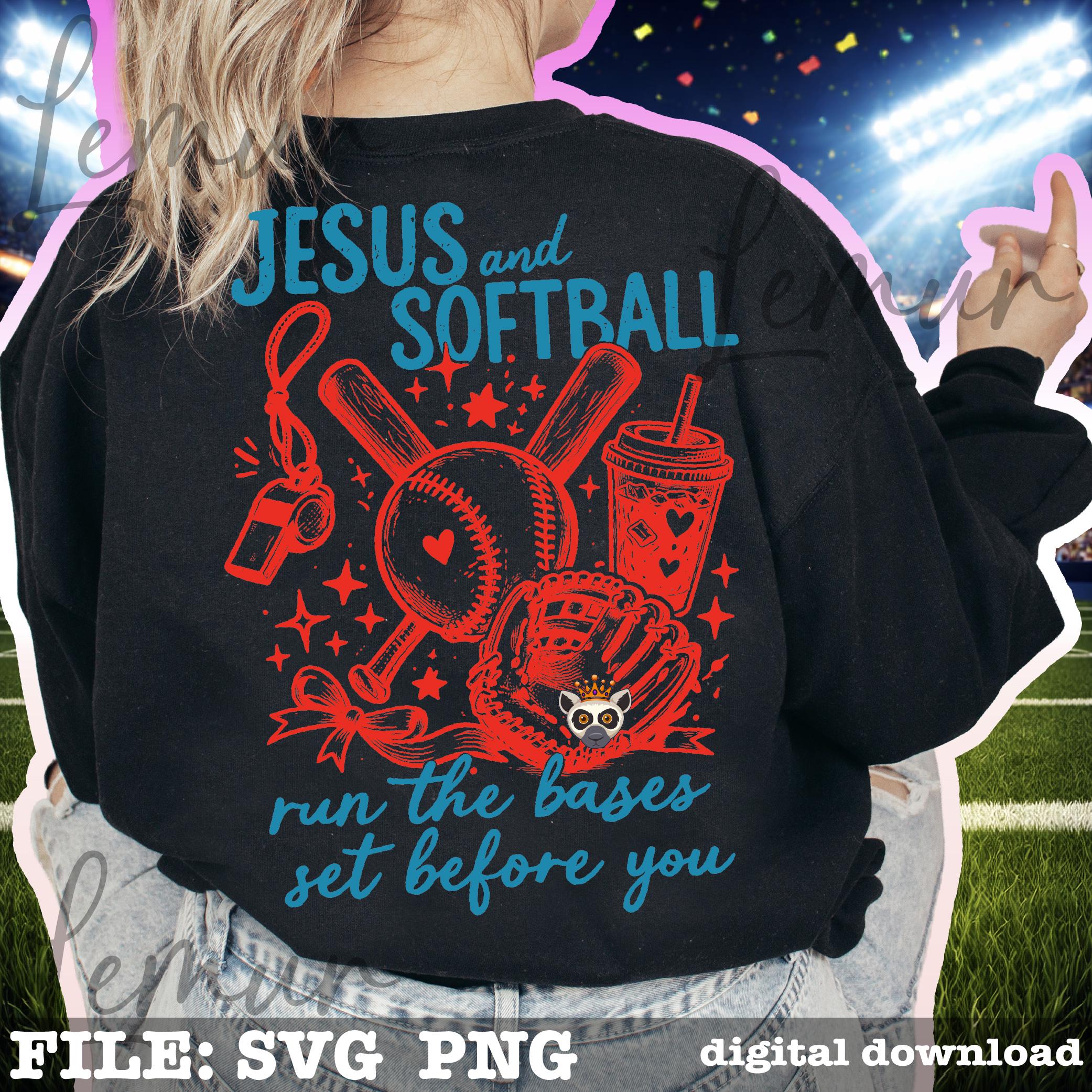 Jesus and Softball SVG PNG, Mom Life Svg, Christian Softball Shirt ...