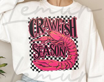Crawfish Season Png, Crawfish Sublimation Design, Crawfish Preppy Png, Crawfish Boil Png, Louisiana Crawfish Png, Louisiana Seafood Png