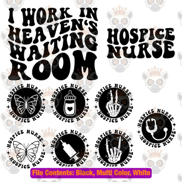 I Work In Heaven's Waiting Room Svg, Hospice Nurse Svg, Hospice Nurse Gift Svg, Hospice Worker Svg, Hospice Nurse T-Shirt SVG, Wavy Stacked