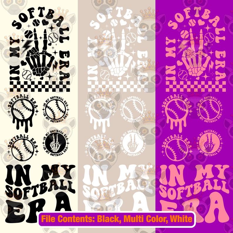 In My Softball Era Svg Softball Svg Softball Mom Svg - Etsy