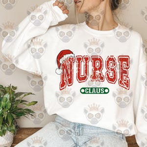 Noël infirmière Svg Png, Svg infirmière drôle, infirmière cadeau Svg, infirmière T-shirt Svg, Svg Noël, père Noël, Svg infirmière préférée du père Noël, infirmière Svg