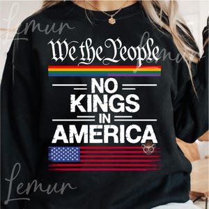We the People No Kings in America Png, No Kings in America Png, Political Activism Png,  Patriotic Political Png,  LGBTQ+ Png, Democracy Png