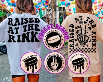 Raised At The Rink Svg, Hockey Mom, Ice Hockey Svg, Sports Svg, Trendy Svg, Hockey Lover Gift Svg, Hockey T-Shirt Svg, Wavy Stacked Svg