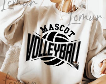 Volleybalteam sjabloon SVG PNG, aangepaste volleybal Svg, aangepaste volleybal naam Svg, volleybalseizoen, volleybalfan, volleybal Svg