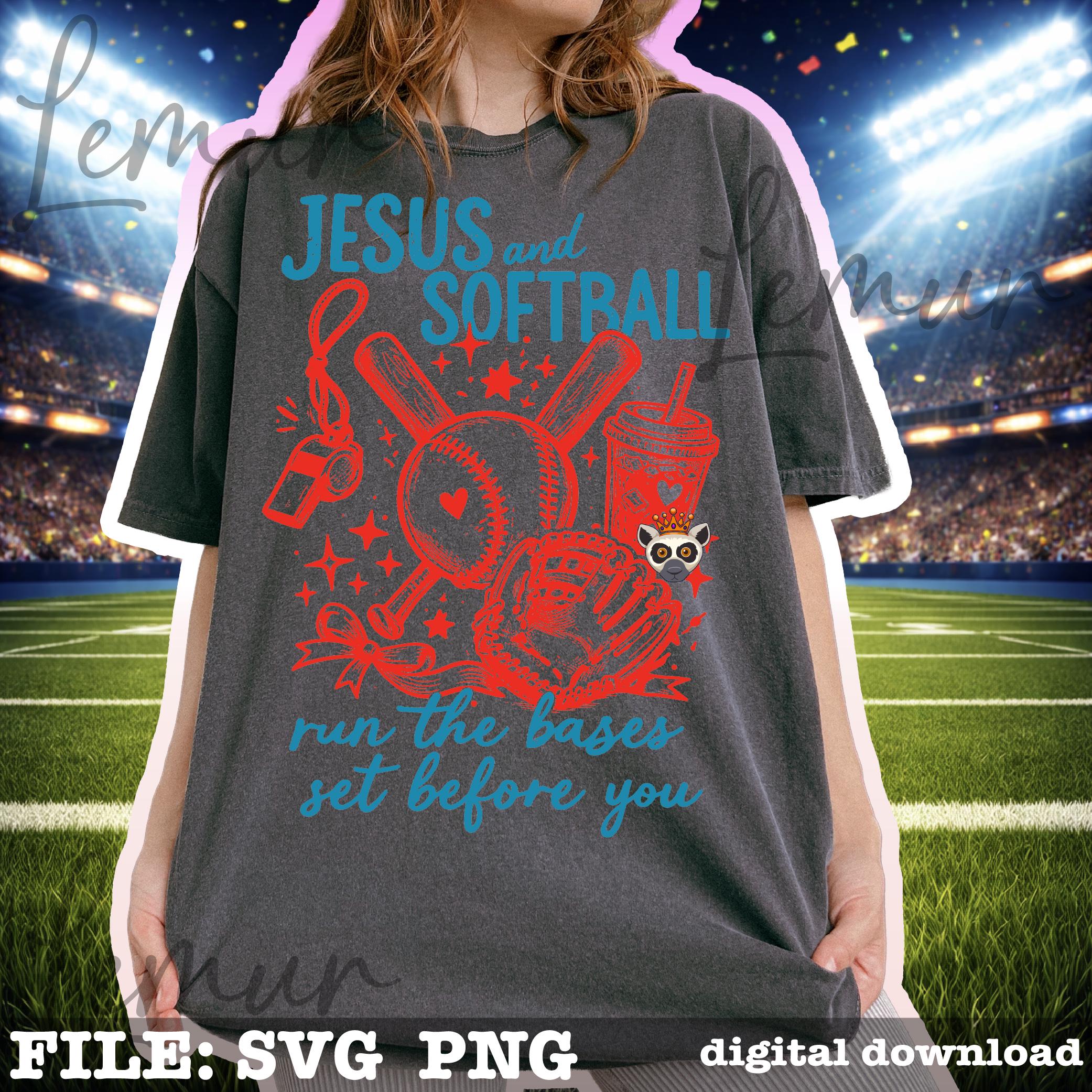 Jesus and Softball SVG PNG, Mom Life Svg, Christian Softball Shirt ...
