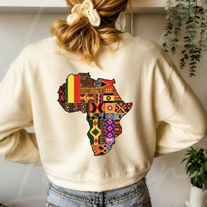 Carte de l'Afrique PNG, histoire des Noirs Png, motif tribal africain Sublimation Design, histoire des Noirs Png, Afro-américain Png, Juneteenth Png image 6