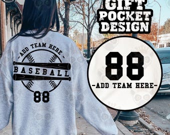 Custom Baseball Team Svg Png, Mascot Baseball Shirt Png, Personalized Mascot Svg, Add Your Team and Number Design, Custom Baseball Svg