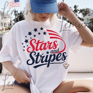 Sterne und Streifen SVG PNG, USA Sublimationsdesign, Unabhängigkeitstag Shirt Grafik, Unabhängigkeitstag Rot Weiß Blau Clipart