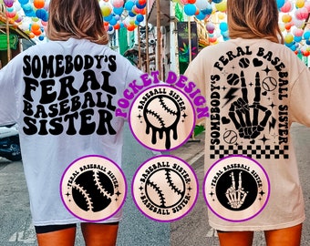 Hermana de béisbol salvaje de alguien Svg Png, Hermana de béisbol Svg, Amante del béisbol Svg, Camiseta de béisbol Svg, Cheer Mom Svg, Wavy Stacked Svg