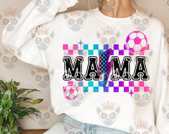 Checkered Soccer Mama Png, Soccer Mom Png, Soccer Mama Png, Soccer Lover Png, Soccer T-Shirt Png, Trendy Soccer Png, Soccer Season Png