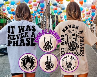 Elder Emo Svg, Ce n'était jamais une phase Svg Png Dxf, Elder Emo Gift, Emo Night Svg, Emo Mom, Millenial Svg, Emo T-shirt Svg, Svg empilé ondulé