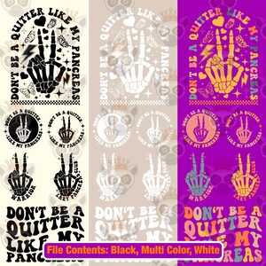 Don't Be A Quitter Like My Pancreas Svg Png, Lazy Pancreas Club Svg ...