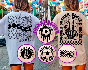 Soccer Aunt Svg Png, Soccer Svg, Soccer Life Svg, Soccer Mama Svg, Soccer Lover Svg, Soccer T-Shirt Svg, Trendy Soccer Svg, Wavy Stacked Svg