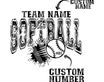 Custom Softball Png Svg, Custom Softball Name Svg, Custom Softball Number Svg, Softball Season, Softball Fan, Softball Svg, Softball Vibes